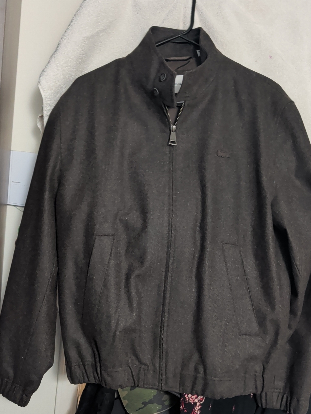 Lacoste Fareweather Wool Zip Jacket Small